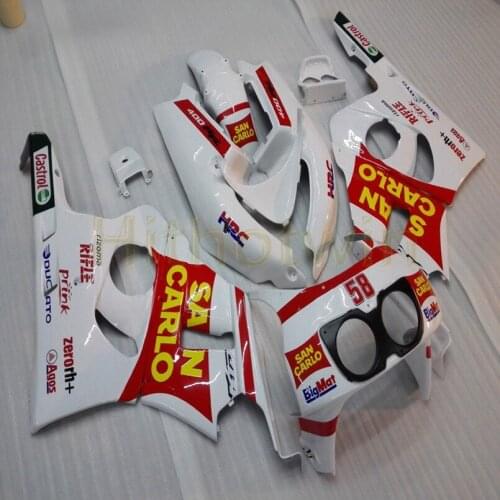 Custom motorcycle article for CBR400RR NC29 1990 1991 1992 1993 1994 motor Fairing+Botls+red white M2