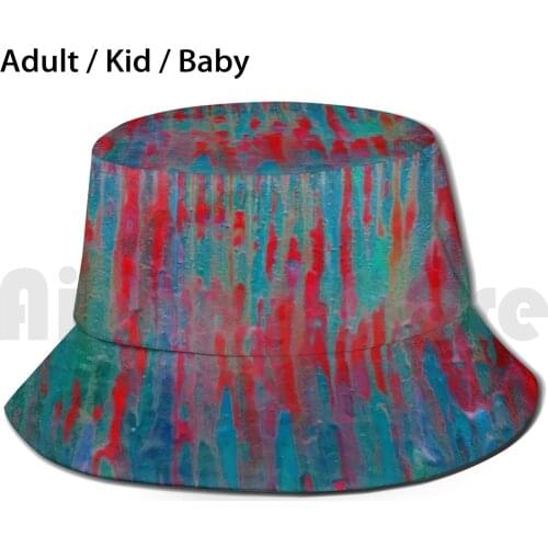 Mind Melt Sun Hat Foldable UV Protection Crayons Crayon Melt Crayola Drip Dripping Melted Drops Trippy Trip Psychedelic