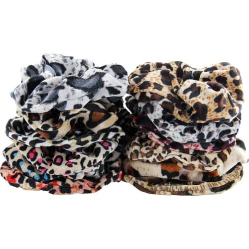 Lovef 1pcs Leopard Print Hair Bands Scrunchy Hair Ties Ropes Scrunchies for Women Hair Accessories
