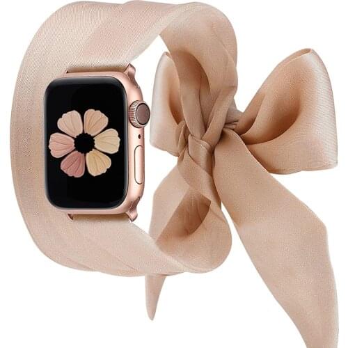 For Apple Watch Band Scarf 40mm 44mm for iWatch strap Women Girls Fashion Scarf correa for apple watch se 6 5 4 3 38mm 42mm