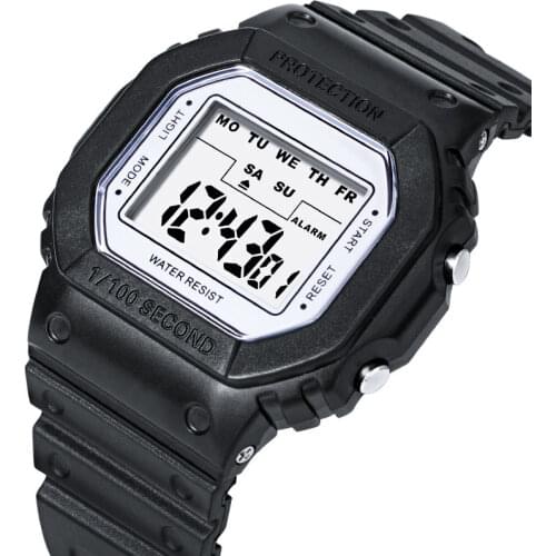 Prevail Relojes Deportivos Digital Watch Men Retro Gold Electronic Watch Silicone S Shock Sport Watch Fitness Cycling Car A4106