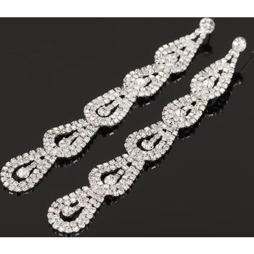 YFJEWE New Arrival Long Crystal Water Drop Dangle Earrings For Women Wholesale Fashion Jewelry Party Gifts For Girl E253