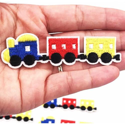 Wholesale 10Pcs/lot Train Embroidered Patch Ironing on Spaceman Applique Motorcycle Biker Patches Clothes Badges