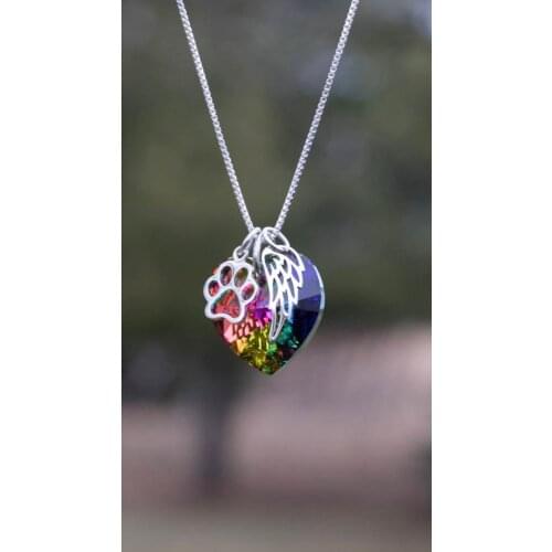 Rainbow Bridge Pet Loss Necklace -Pet Loss Gift - Pet Memorial - Pet Loss Jewelry - Memorial Gift - Loss of Pet - Fur Baby Gift