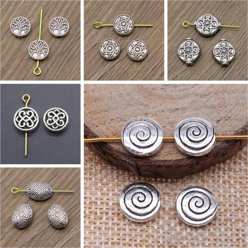 Malzahar Tennis Hole Flat Beads diy jewelry bracelet charms for jewelry making kit accessories