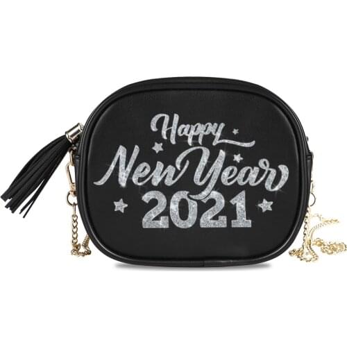 2021 New Years Gift Chain Crossbody Bag Black Ladies Shoulder Bags Fashion Casual Small Square Bag Messenger Bag Women