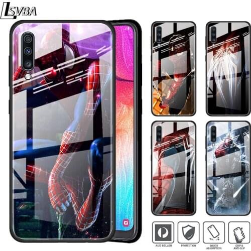 Marvel Spider-Man Super Hero Avengers For Samsung A01 A11 A21S A31 A41 A51 A52 A71 A72 A81 A91 5G Tempered Glass Phone Case