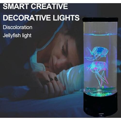 LED Fantasy Jellyfish Lamp USB Power/Battery Powered Color Changing Jellyfish Tank Aquarium Led Lamp Relaxing Mood Night Light
