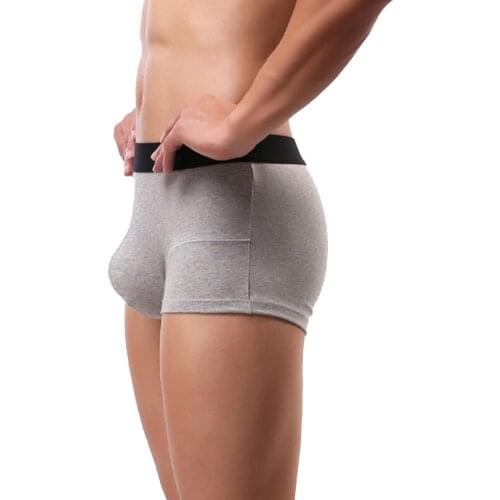 Mens Underwear Boxers Men Comfortable Cotton Panties Homme Boxershorts Sexy Protruding Pocket Slip Underpants European Size