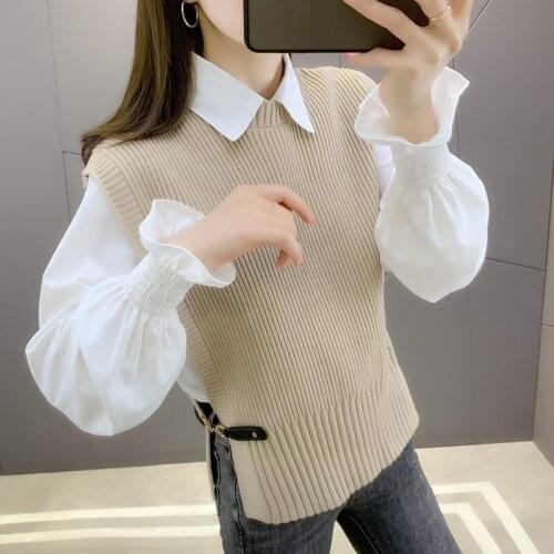 Q zone left 】 7268-48 collaosed pure color round collar hem belt knit vest vest 32