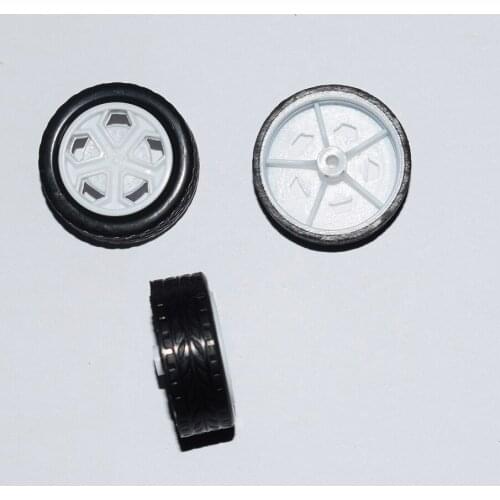 10/100pcs hole 2*24mm rubber plastic Wheel yuanmbm toy car wheel Toy Accessories Technology Model Parts/rc/baby toys 242AH