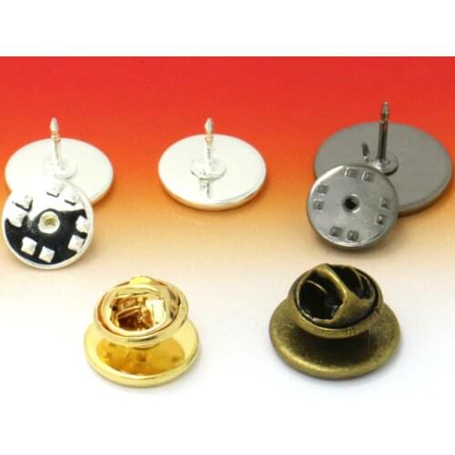10sets Brooch Base Blank Pin Holder For DIY Jewelry Making Finding 12 14 16 18 20mm Cabochon Base Accessories Wholesale