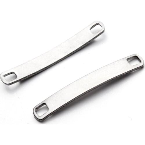 10pcs/lot 5x34mm Metal Stamping Blank Connectors for Braid Leather Best Friends One Direction Bracelets Jewelry Making F3307