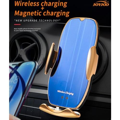 Clamping Car Qi Wireless Charger foriPhone 11 X Max Magnetic Charging Car Phone Holder Air Vent Stand forHuawei forSamsung