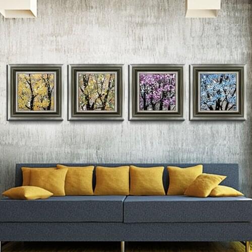 4 Pieces Modern Flowers Giclee Canvas Prints Artwork Photo Paintings on Canvas Pictures for Living Room Wall Decorations