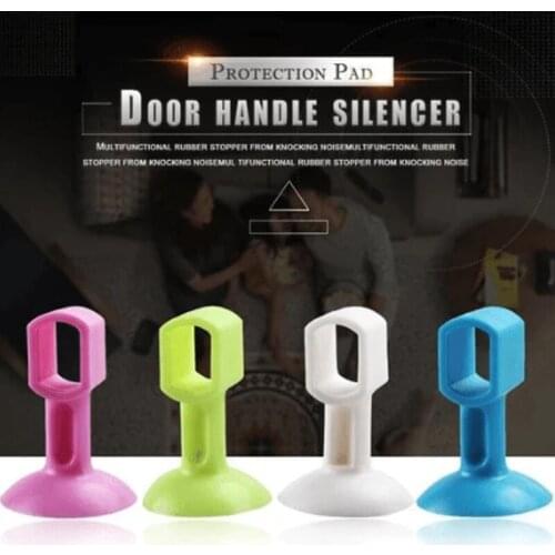 5pcs/set Household Door Stop Wall Guards Anti-collision Silicone Door Stop Silencer Anti-collision Pad Rubber Plug Door Handle