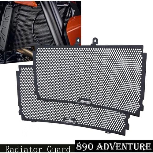 For 890 Adventure R ADV 2021 Motorcycle Aluminum Radiator Grille Grill Guard Cover Protector 890 AdventureR Radiator Guard 2021