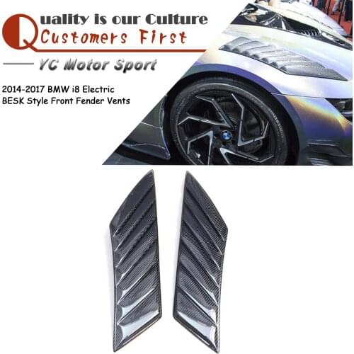 Car Accessories Perfect Fitment CF Carbon Fiber Front Fender Vents Fit For 2014-2017 i8 Electric BESK Style Front Fender Vents