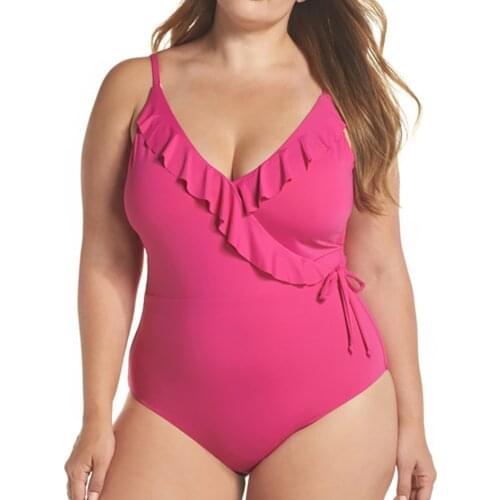 Scollop Bikini Solid Bikini Plus Size Bikini One Piece Bikini Swimsuit Swimwear Swimming Beach