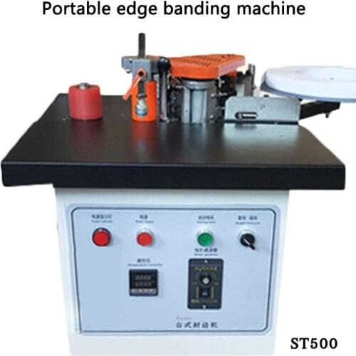 Woodworking portable edge banding machine double-sided glue machine fully automatic small portable all-in-one double cylinder