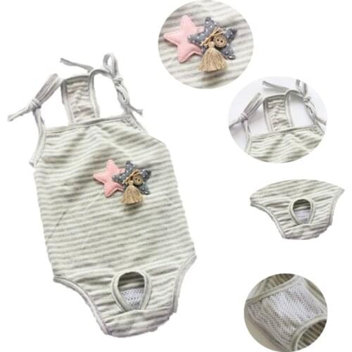 Strap Physiological Pants Breathable Cotton Jumpsuit Dog Underwear Washable Antibacterial Dog Diapers Pet Sanitary Brief Panties