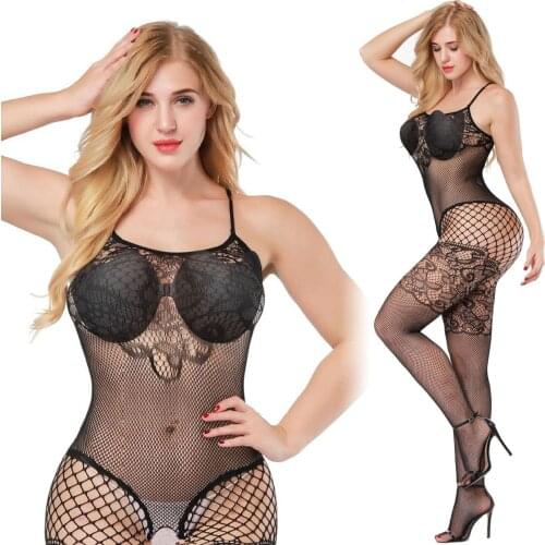 Fantasy fishnet body stockings sexy lingerie erotic open crotch night underwear bodysuits for women stretchy mesh tight appeal