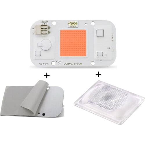 1set LED COB Grow Chip+Lens Reflector 50W 30W 20W AC 230V 110V Full Spectrum DIY Phyto Lamp Grow Light for Seeding Flower Plant