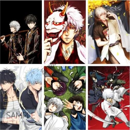 Gintama Japan Anime 5D Diamond Painting Mosaic Diamond Embroidery Full Round Picture Home Decoration Cross Stitch Kits Gift