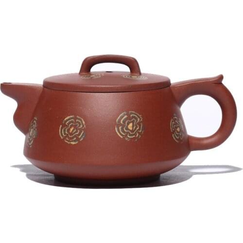 Yixing Teapot Master Hand-made Raw Ore Clear Cement Gufu Purple Sand Teapot Large Capacity 300ml Kettle Kung Fu Teapot