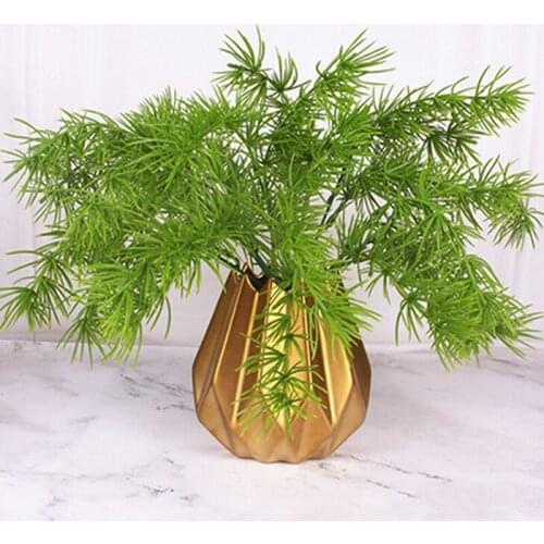 Artificial Bouquet Green Pine Needles Plant For Home Christmas Wedding Decoration Jugle Party Willow Vine Faux Foliage Plants