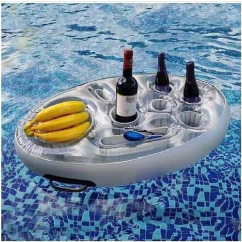 Summer Party Bucket Swimming Pool Bath Toys Cup Holder Inflatable Pool Float Beer Drinking Cooler Swimming Beverage Bar Coasters