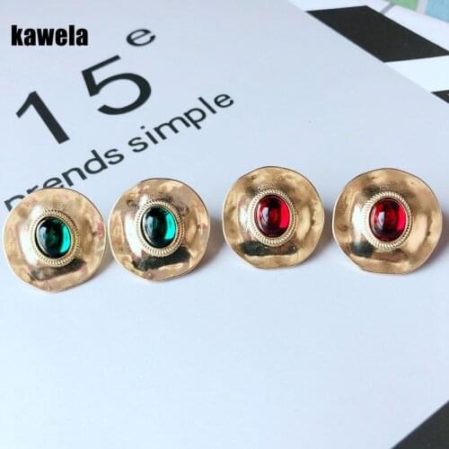 Small Straw Hat Hammered Opal Sweet Cute Earrings Alloy Personality Jewelry