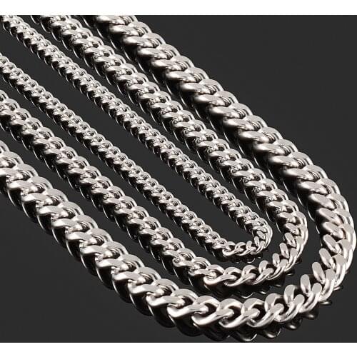 Murinsar 3.5/5/7/9mm Mens Necklace Stainless Steel Chain Steel Wholesale Necklace for Women Jewelry Gift