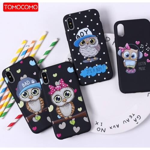 Cute Owl Hearts Lover Christmas Soft Silicone Phone Case Fundas Coque Cover For iPhone 12 11 Pro 7 7Plus 6 6S 8 8PLUS X XS Max