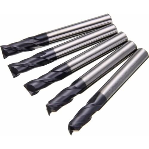5pcs 2 Flute 6mm End Mill Set Solid Carbide Tungsten Coating CNC Woodwoking Milling Cutters