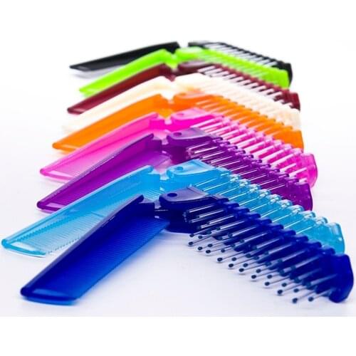 New Portable Travel Hair Comb Brush Foldable Massage Hair Comb Anti Static Hairdressing Styling Tool Women Personality Hairpin