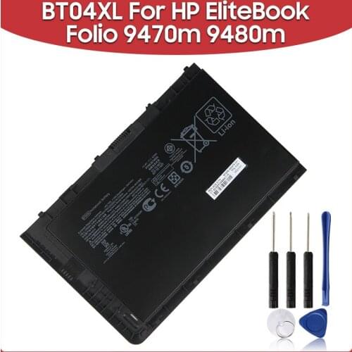 Original Replacement Battery 3400mAh BT04XL For HP EliteBook Folio 9470m 9480m BA06XL H4Q47AA 687945-001 Laptop Batteries