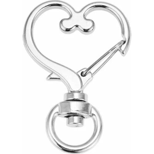 100pcs Vehicle Car Heart Hollow Key Chain Key Ring keychain DIY Accessories Lobster Clasp Jewelry Findings Gift For Girl