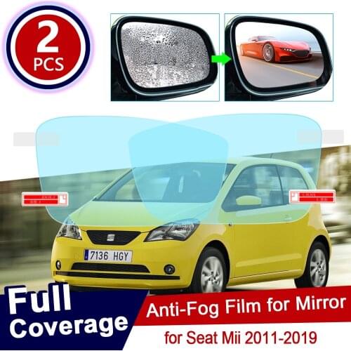 For Seat Mii e-Mii 2011~2019 Full Cover Anti Fog Film Rearview Mirror Rainproof Anti-Fog Films Clean Car Accessories 2017 2018