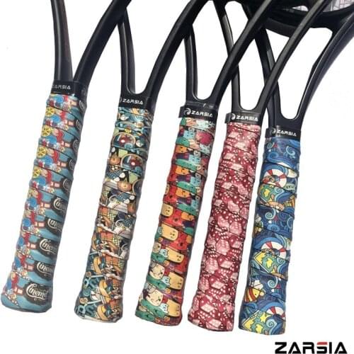 Outdoor Tennis Racket Overgrip ZARSIA Print Matte Dry Tenis Squash Badminton Handle Glue Non-slip Sweat Absorb Racket Wrap Grip