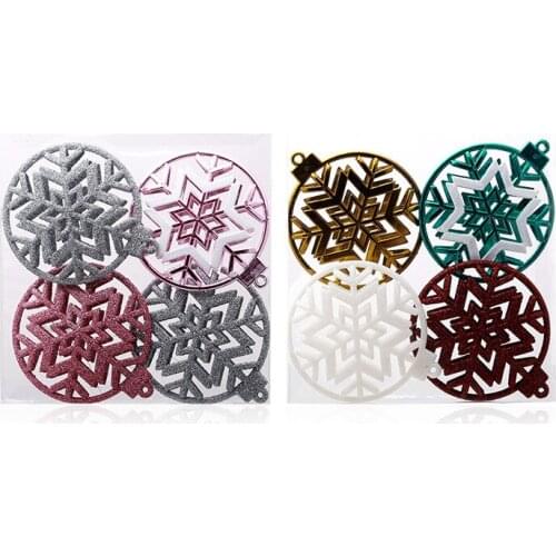 Adornos Navidad 2022 Natal Christmas Ornament for Christmas Tree Plastic Snowflake