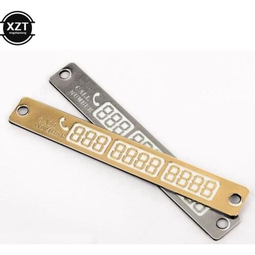 Temporary Car Parking Card Phone Number Card Notification Night Light Sucker Plate Car Styling Telephone Number Card Accessories