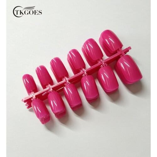 120 Pieces Per Pack Rose Red Square Full Cover False Nail Tips 10 Sizes With Extra Nr 5 And Nr 6