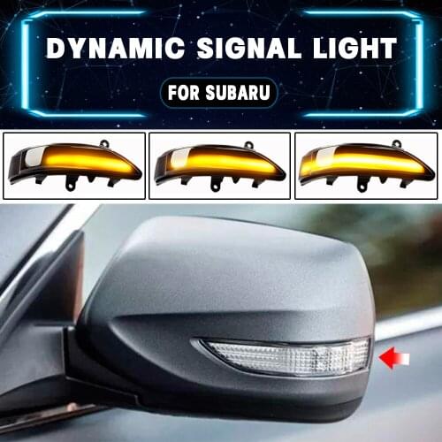 2 pieces Dynamic Blinker For Subaru Forester Tribeca 2007-14 Outback Legacy Impreza Side Mirror Indicator LED Turn Signal Light
