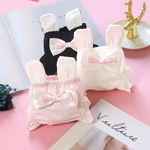 4 Colors Cute Lolita Lovely Bunny Panties Pants Kawaii Novelty Rabbits Sexy Adorable Underwear Brief Lingeries DDLG M L