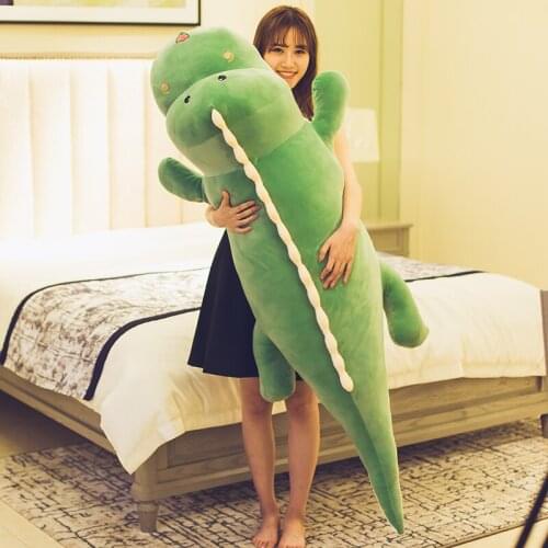 Children Cute Plush Toys Soft Girl Sleeping Long Pillow Cartoon Dinosaur Plush Toys Kids Birthday Gifts Pluszaki Toys BC50MR