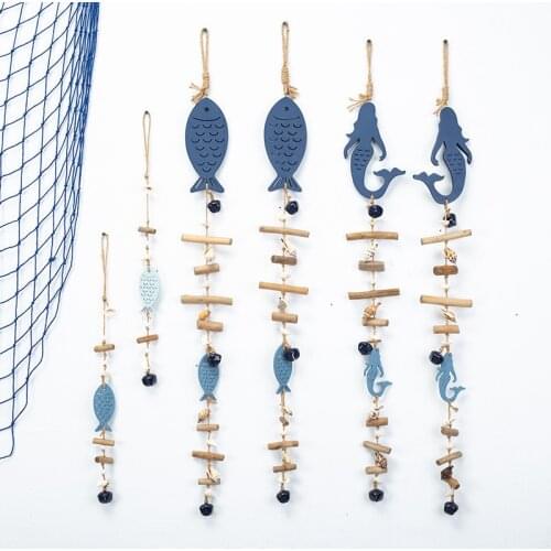 DIY Wall Decor Mermaid Starfish Pendant Home Hanging Mediterranean Style Background Wall Ornament Pendant For Home