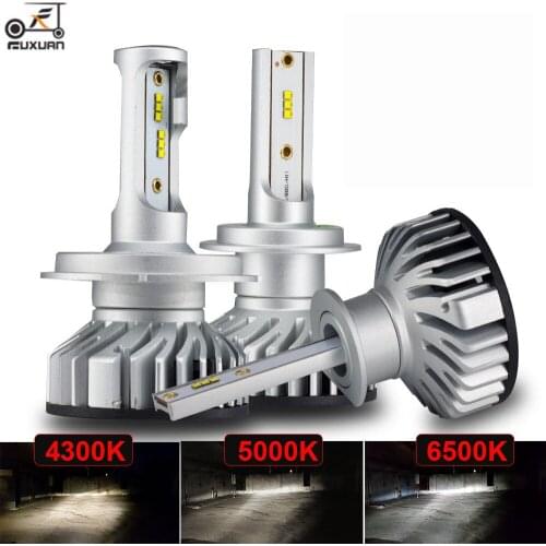 FUXUAN Mini Size H4 H7 LED 6000K 4300K 6500K 8000K 5000K H1 H8 H9 H11 9005 HB3 9006 HB4 Car Light 60W 12000LM Auto Fog Lamp 12V