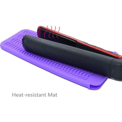 Food Grade Silicone Hair Straightener Insulation Pads Environmental Sleeve Splint Storage Bags for Household Barber Shop