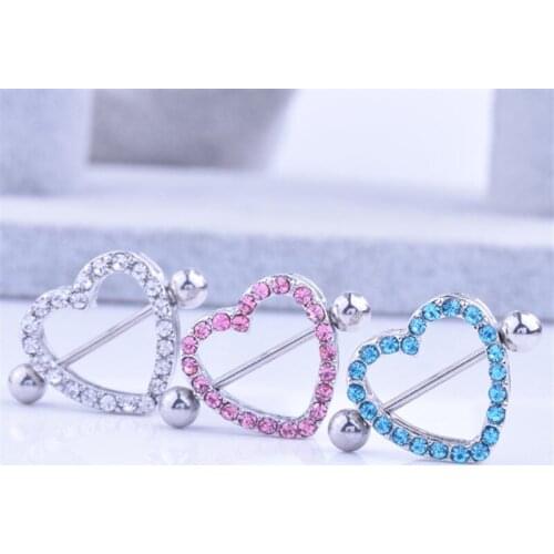 1Pcs Lovely Stainless Lettering Bra Heart Nipple Ring Piercing Rings Bra Rings Creative Body Piercing Fashion For Women Jewelry